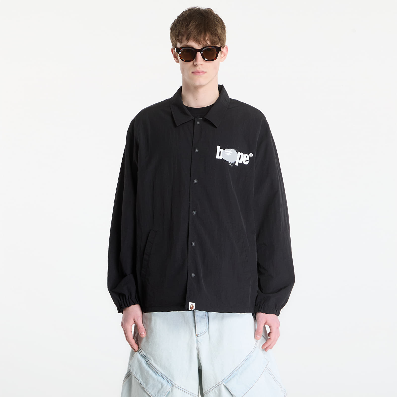 Яке A BATHING APE Bape Reversible Coach Jacket UNISEX Black L