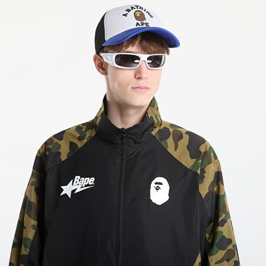 A BATHING APE 1St Camo Stand Collar Track Jacket UNISEX Green