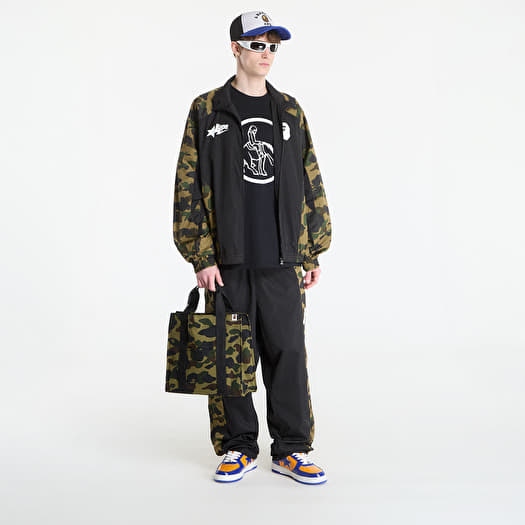 A BATHING APE 1St Camo Stand Collar Track Jacket UNISEX Green