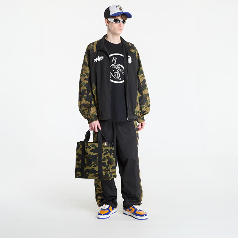 A BATHING APE 1St Camo Stand Collar Track Jacket UNISEX Green