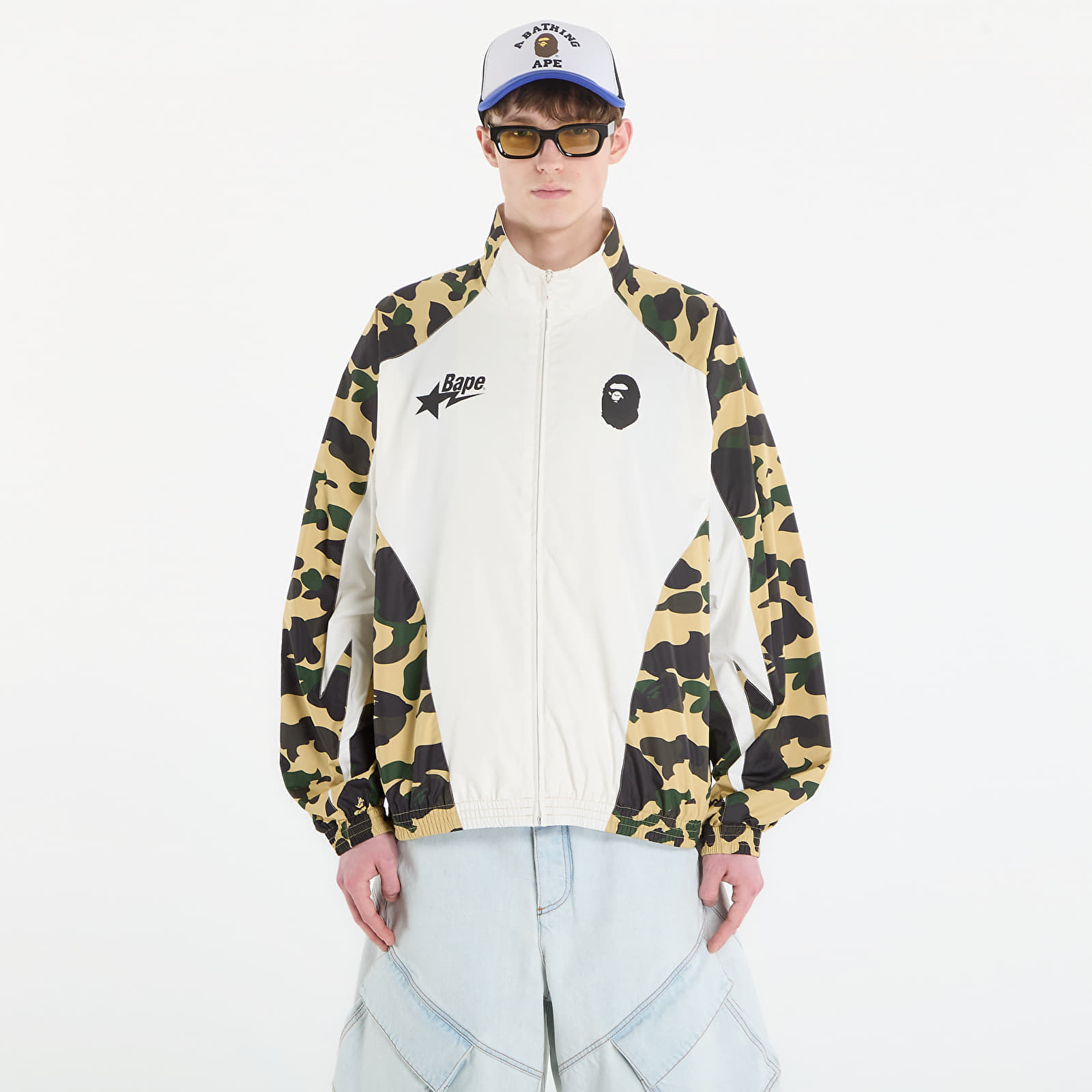 Яке A BATHING APE 1St Camo Stand Collar Track Jacket UNISEX Yellow XXL