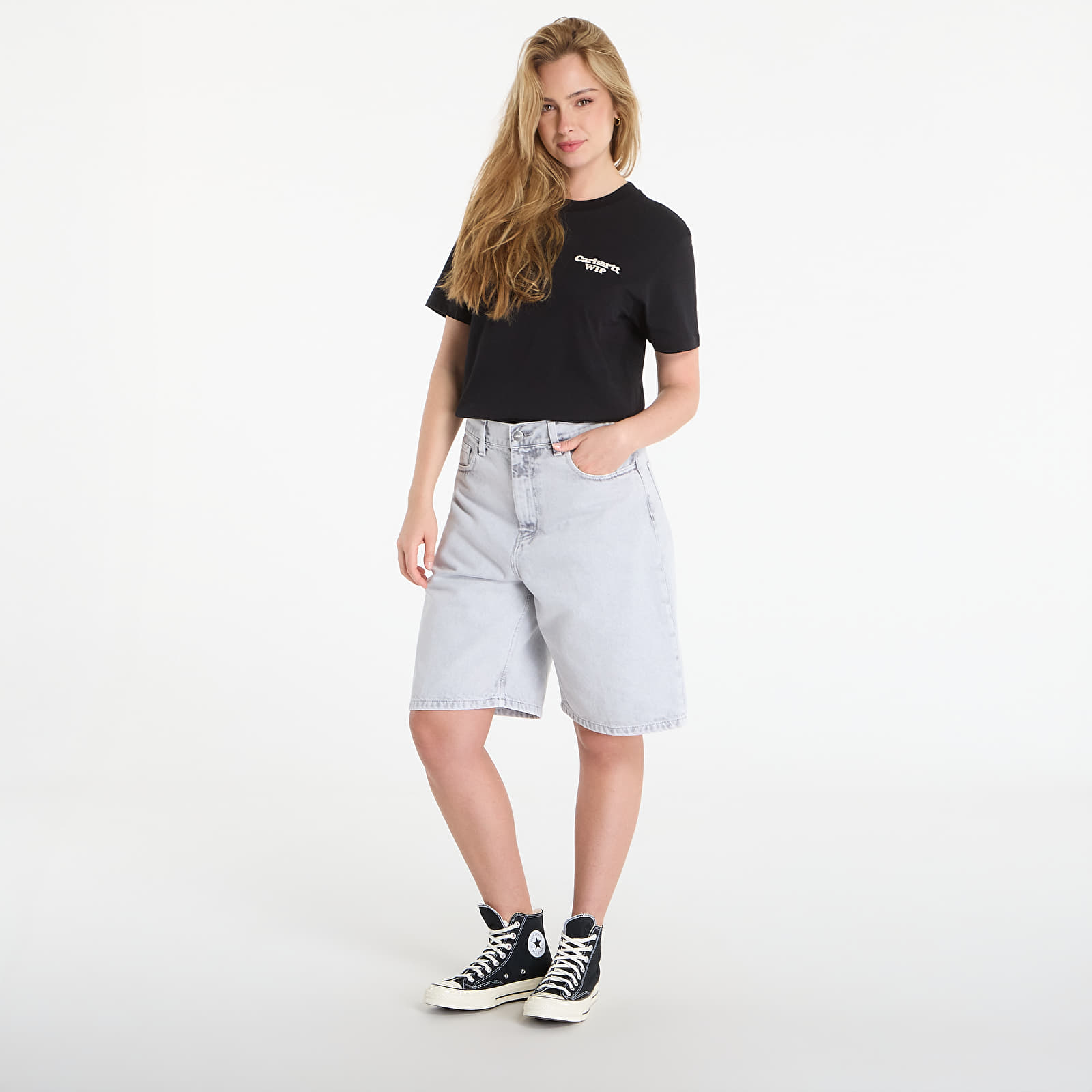 Dámské kraťasy Carhartt WIP W' Brandon Short Black Chalk Wash