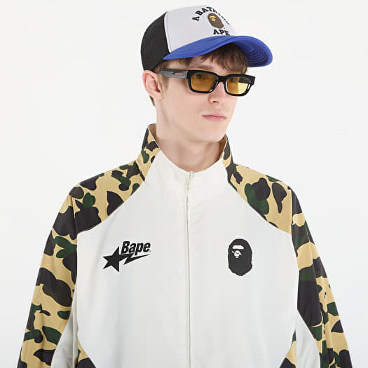 A BATHING APE 1St Camo Stand Collar Track Jacket UNISEX Yellow