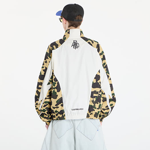 A BATHING APE 1St Camo Stand Collar Track Jacket UNISEX Yellow