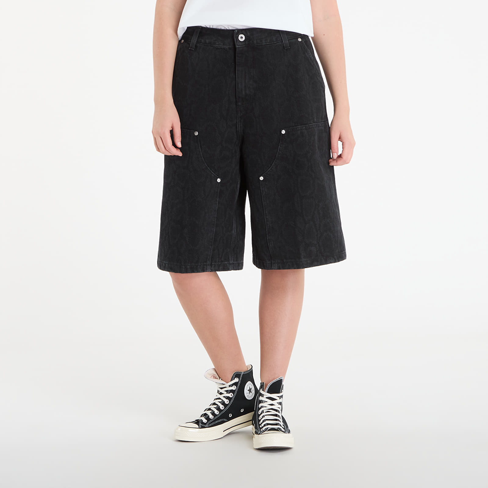 Къси панталони Carhartt WIP W' Snake Nixon Double Knee Short Snake Camo/ Black XS