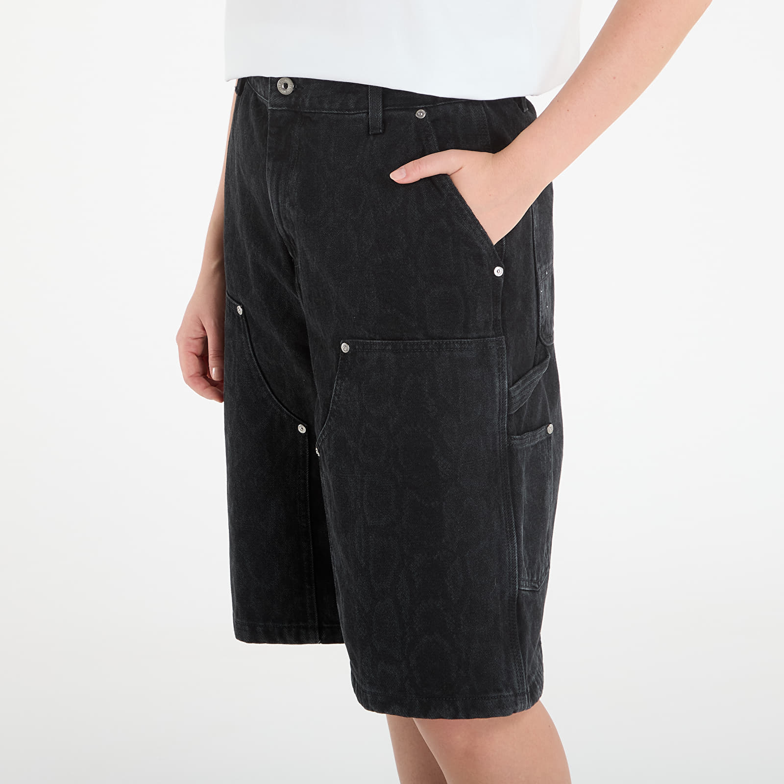 Shorts for kvinner Carhartt WIP W' Snake Nixon Double Knee Short Snake Camo/ Black