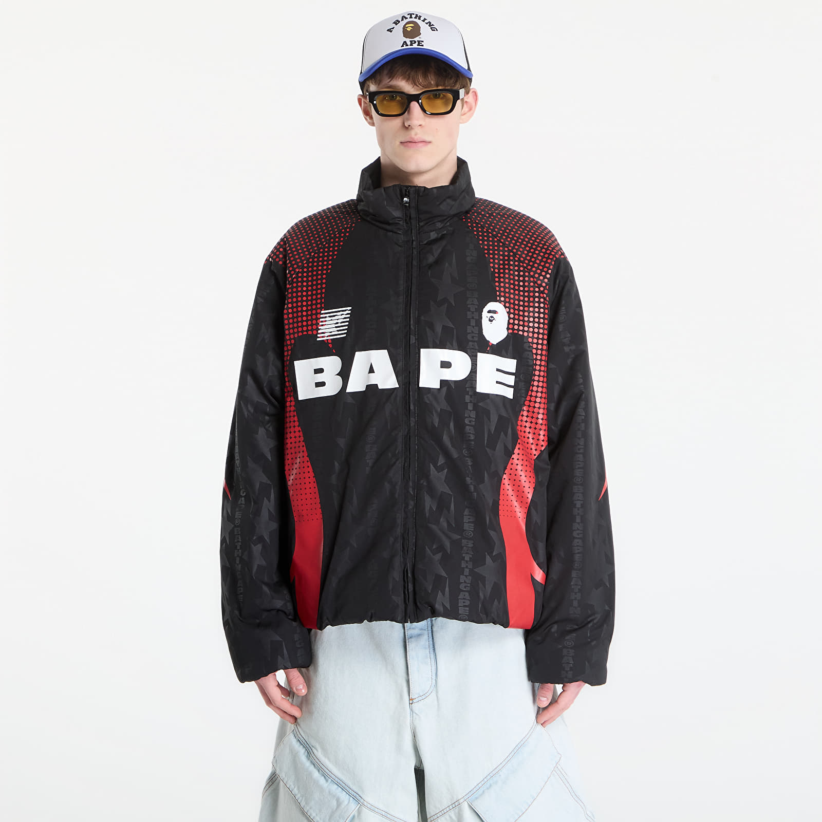Куртки A BATHING APE Aba Frame Monogram Jacquard Multi Logo Padded Jacket UNISEX Black