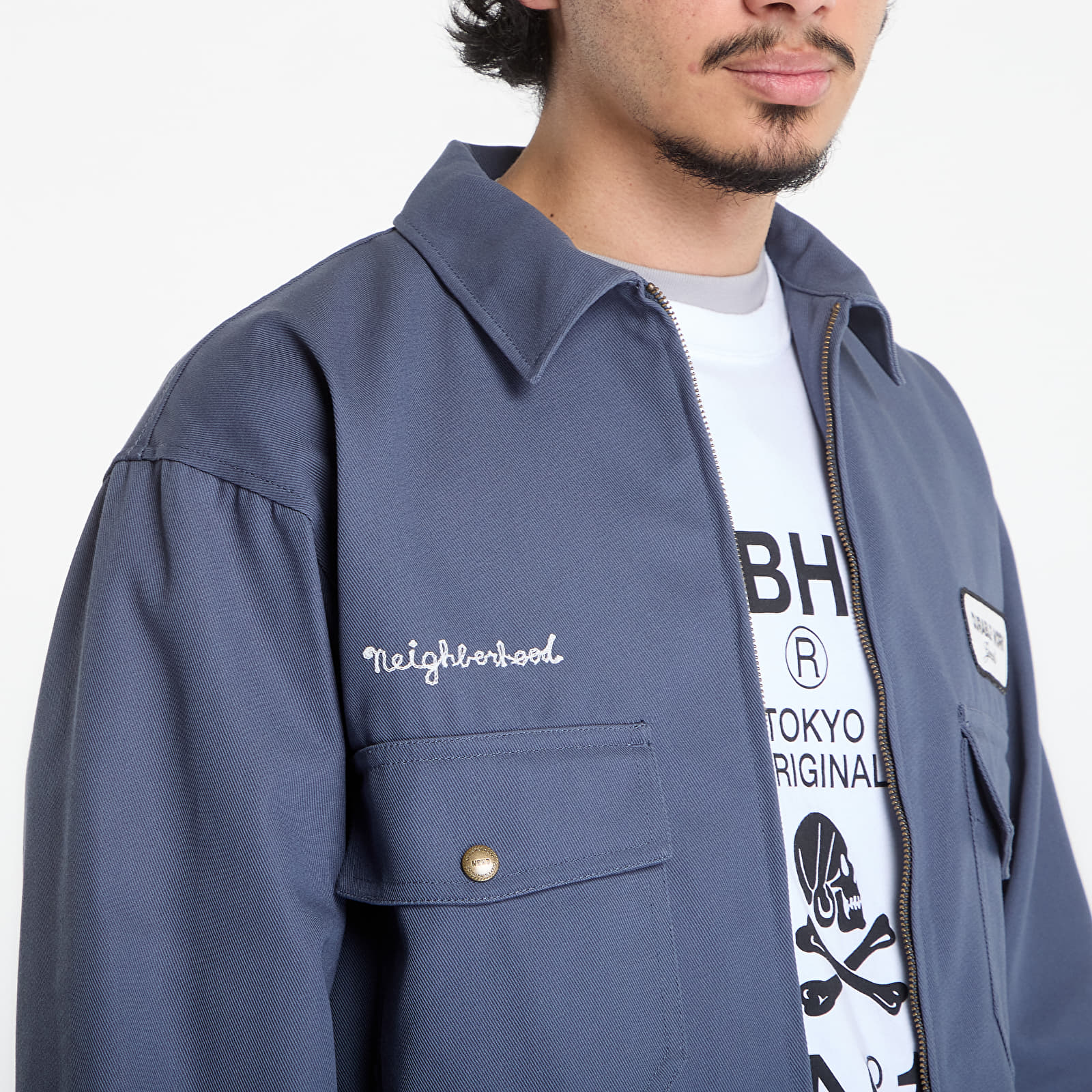 Jacken NEIGHBORHOOD Zip Work Jacket Blue/ Gray