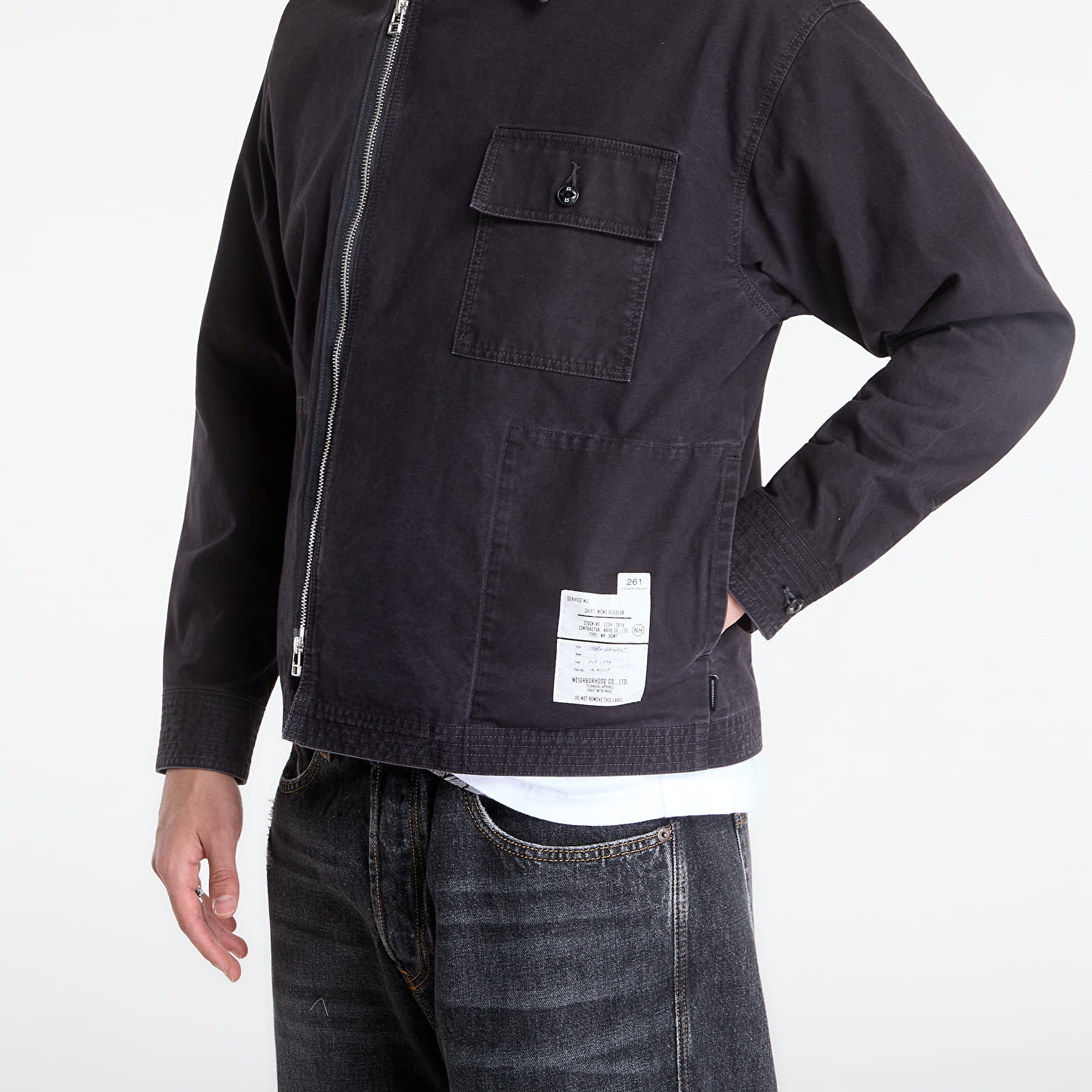 Сорочки NEIGHBORHOOD Zip Field Shirt Ls Black