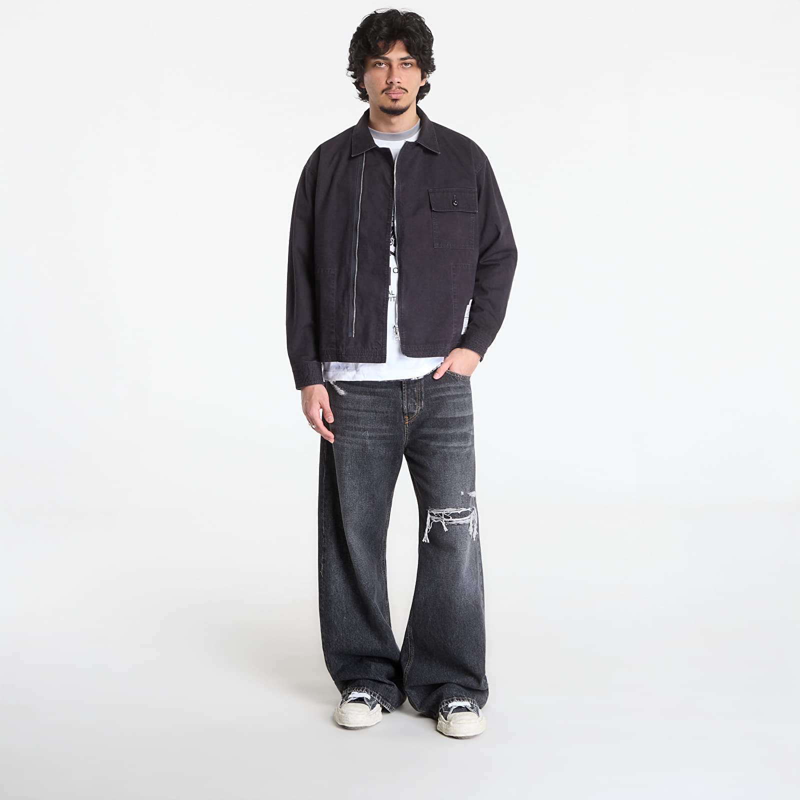Сорочки NEIGHBORHOOD Zip Field Shirt Ls Black