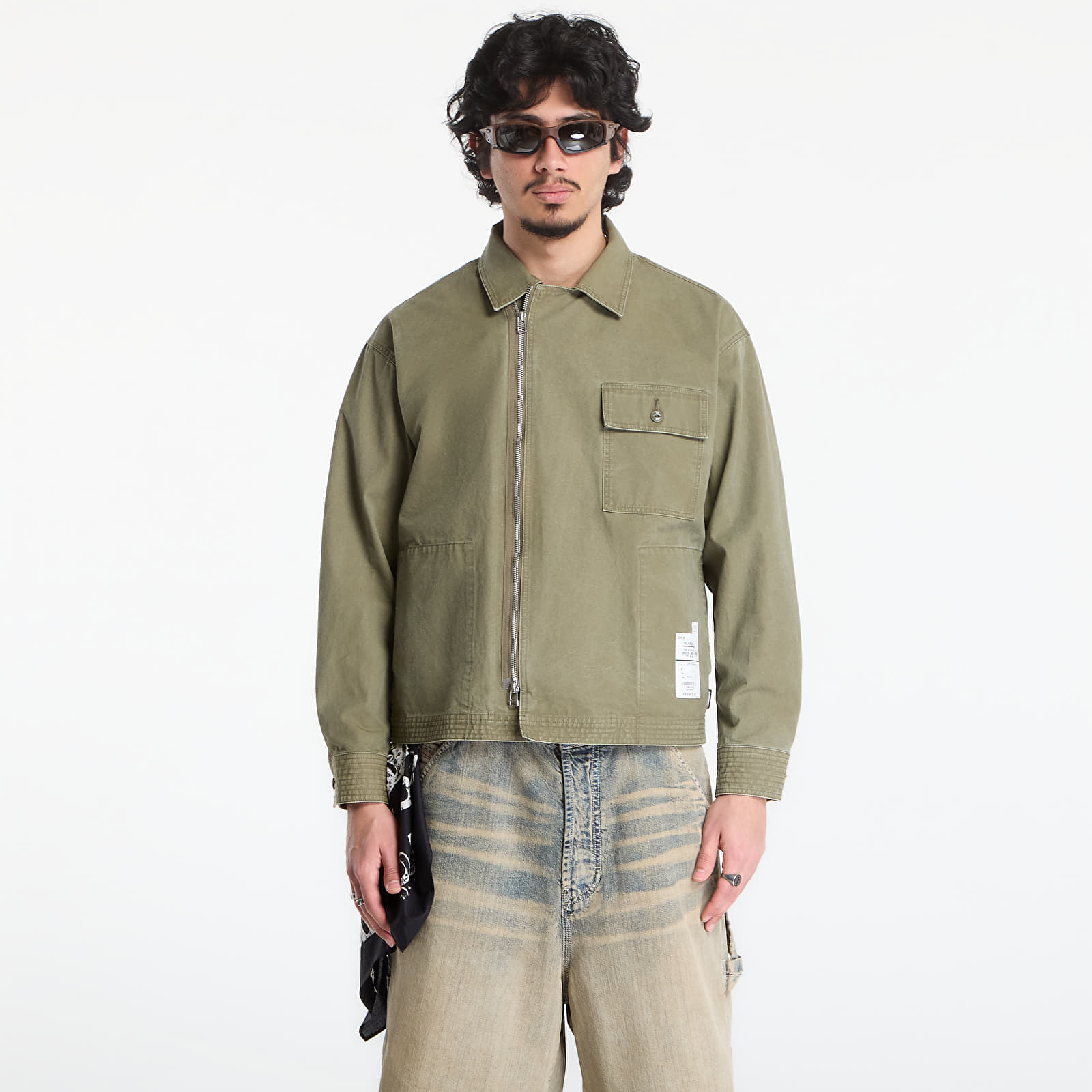 Риза NEIGHBORHOOD Zip Field Shirt Ls Olive Drab XL