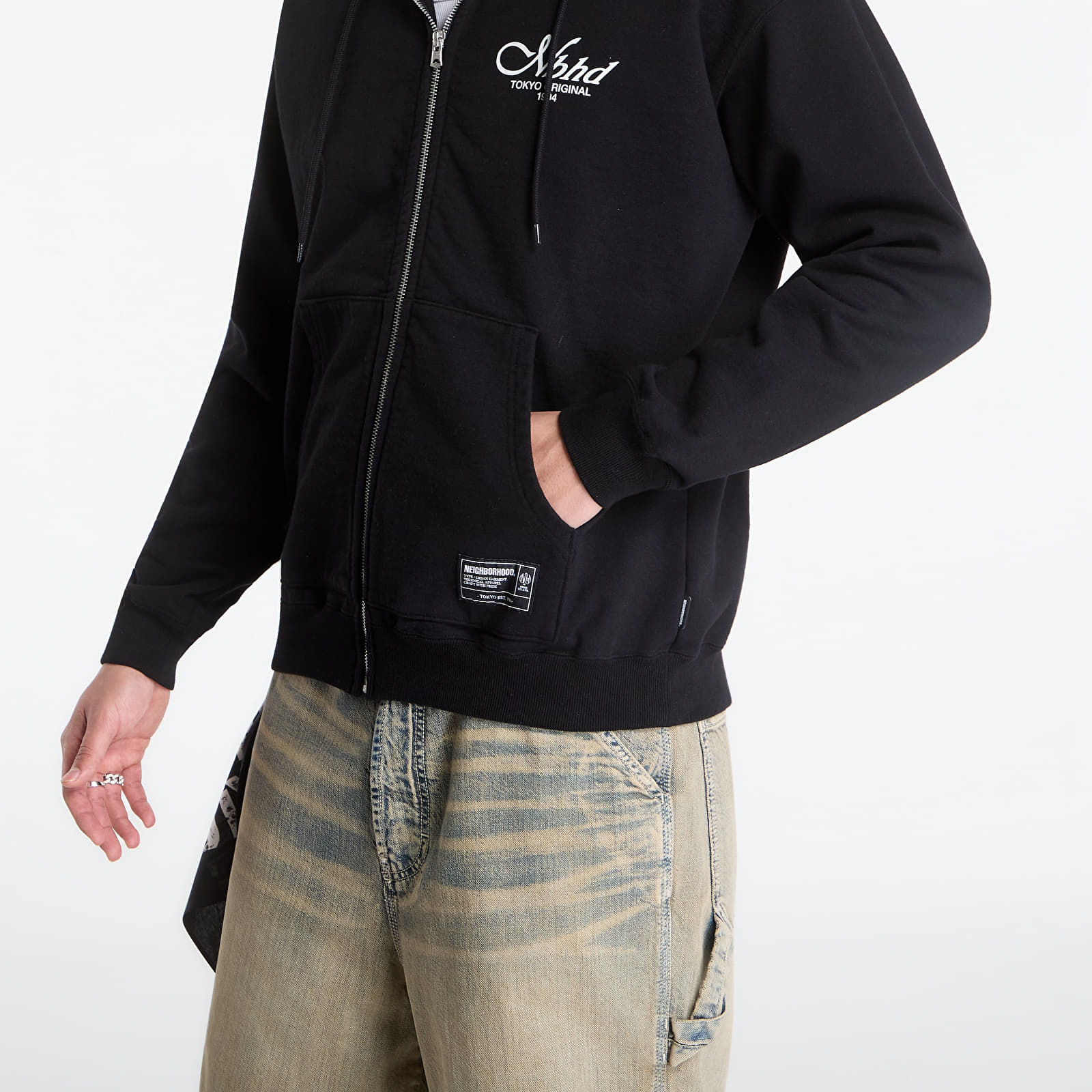 Mikiny NEIGHBORHOOD Staple Sweat Zip Hoodie Ls Black