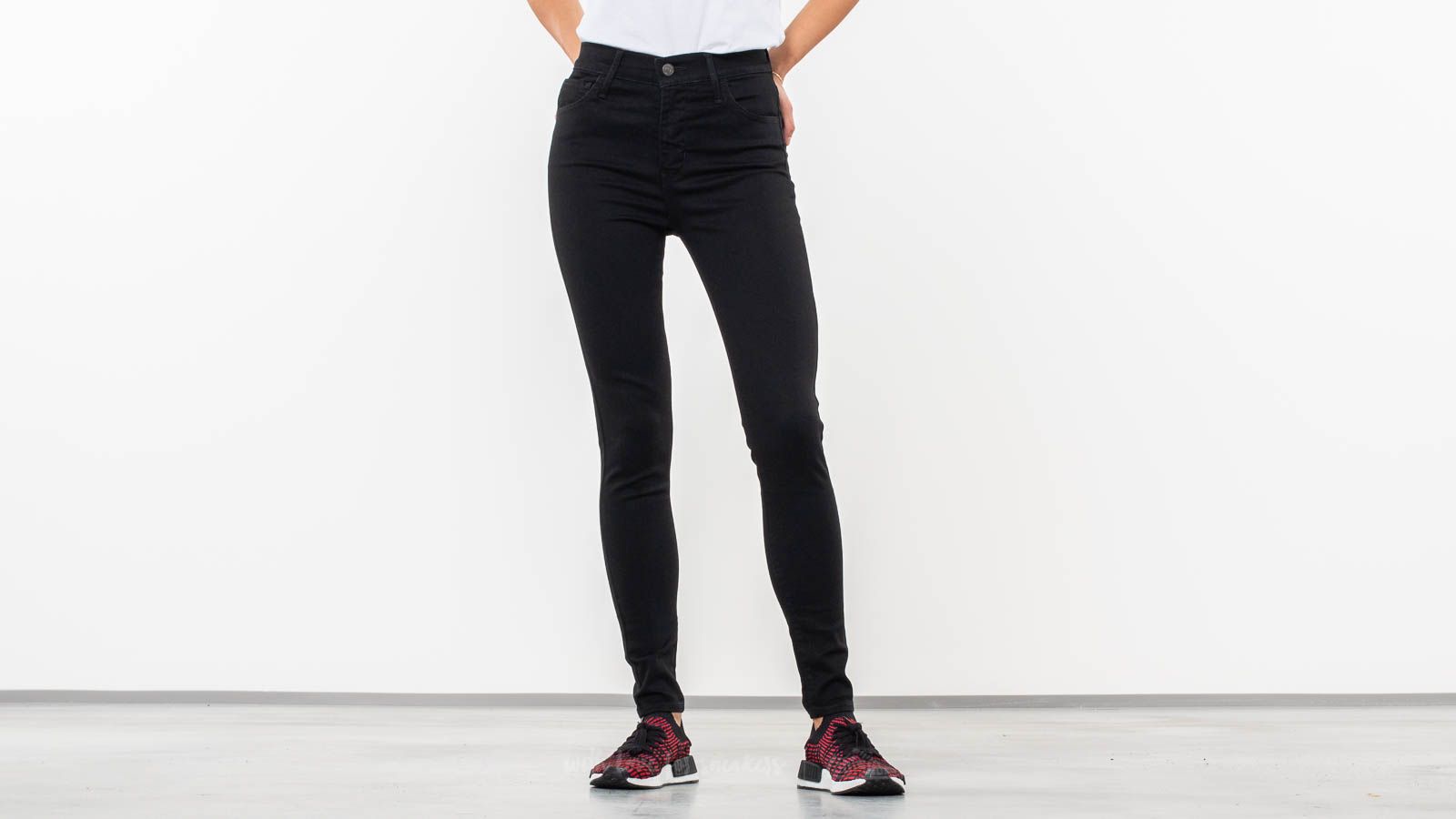 Pantalones Levi s 720 High Rise Super Skinny Jeans Black Galaxy Footshop
