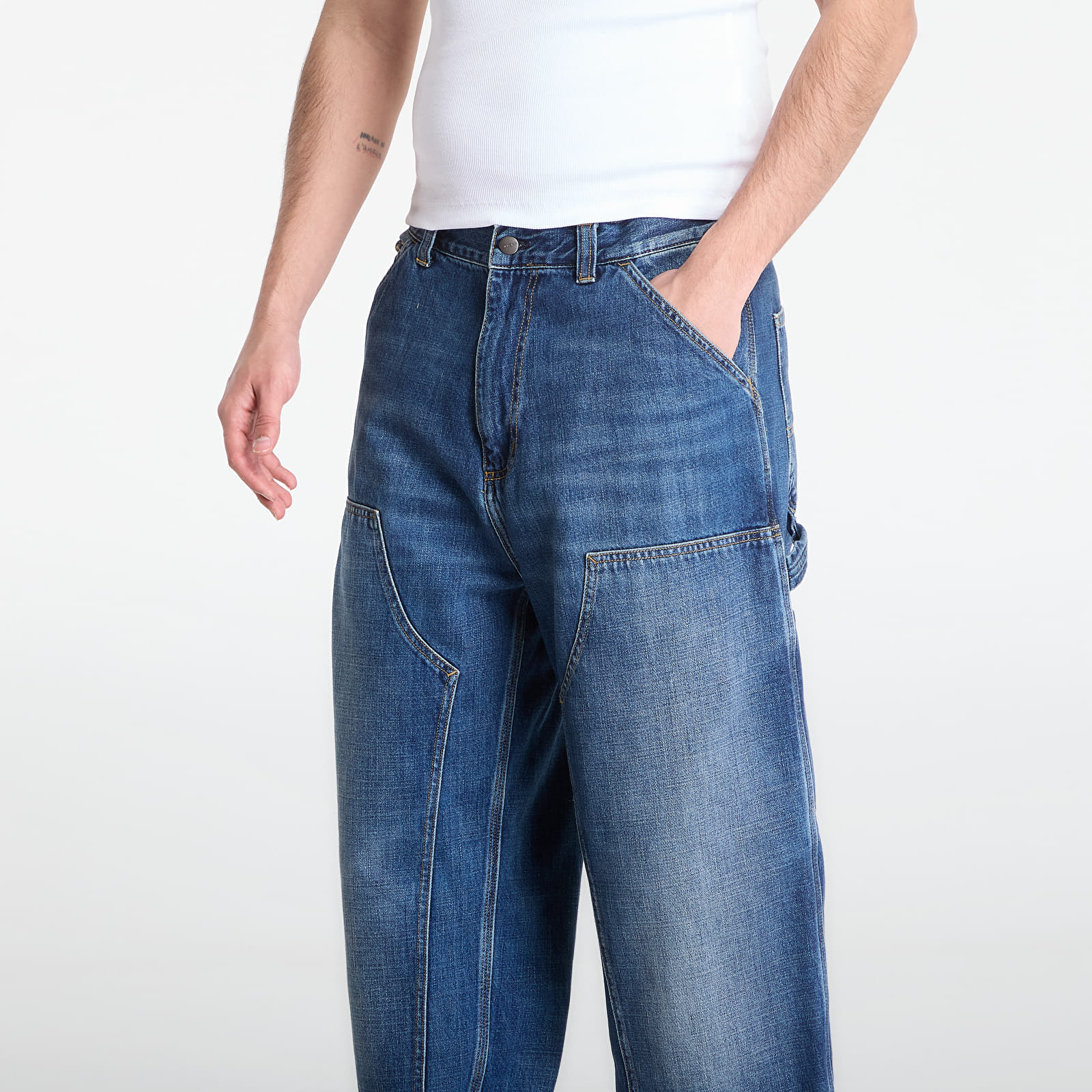 Vyriški džinsai Carhartt WIP OG Double Knee Pant Blue