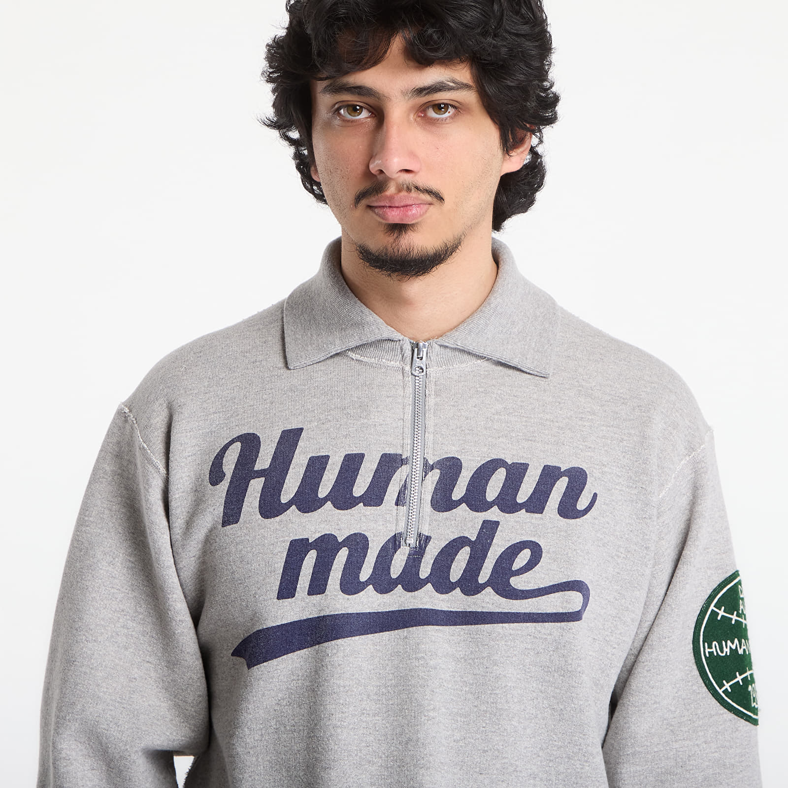 Sudaderas HUMAN MADE Half-Zip Sweatshirt Gray