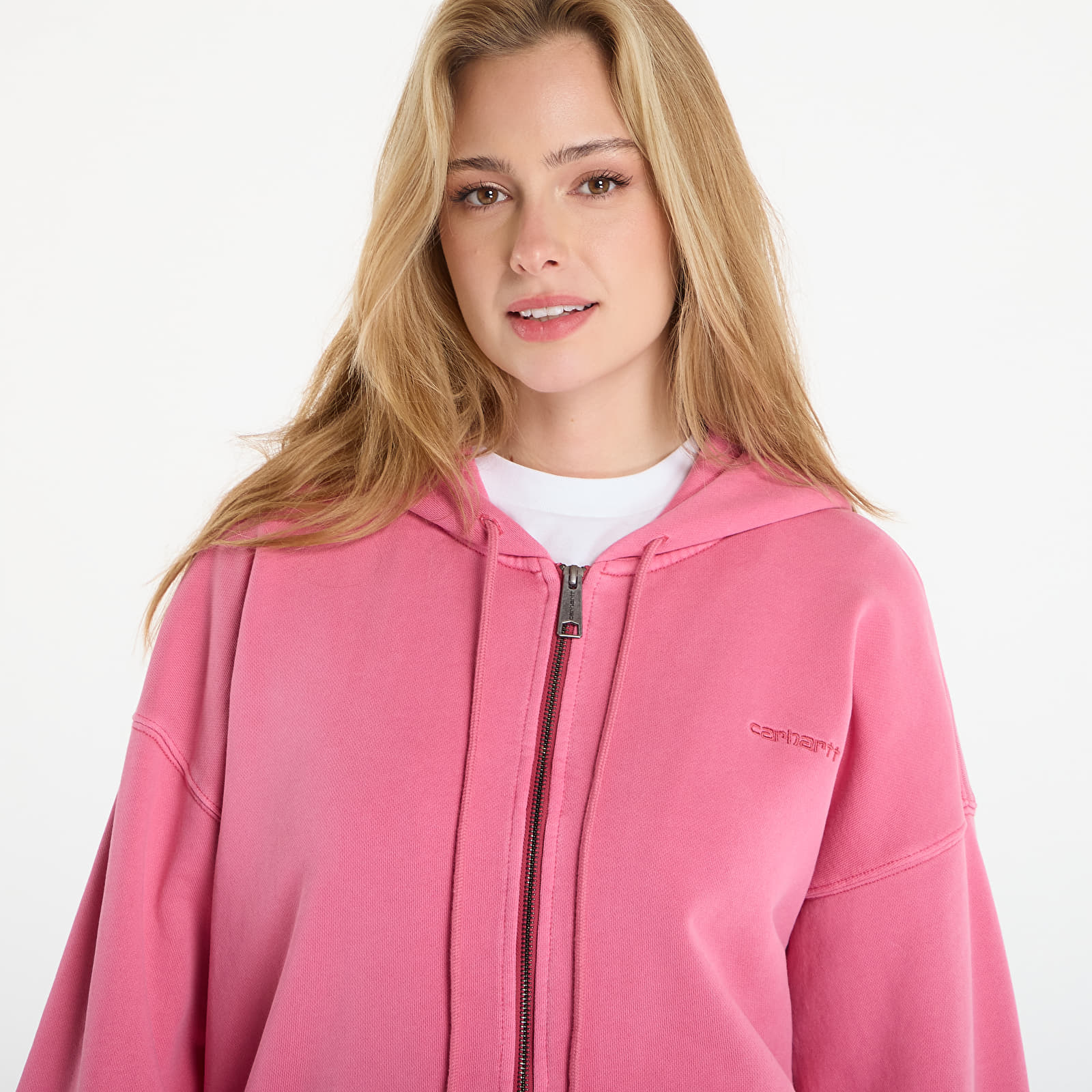 Mikinas ar kapuci un sporta krekli Carhartt WIP Hooded Benton Sweat Jacket UNISEX Primrose