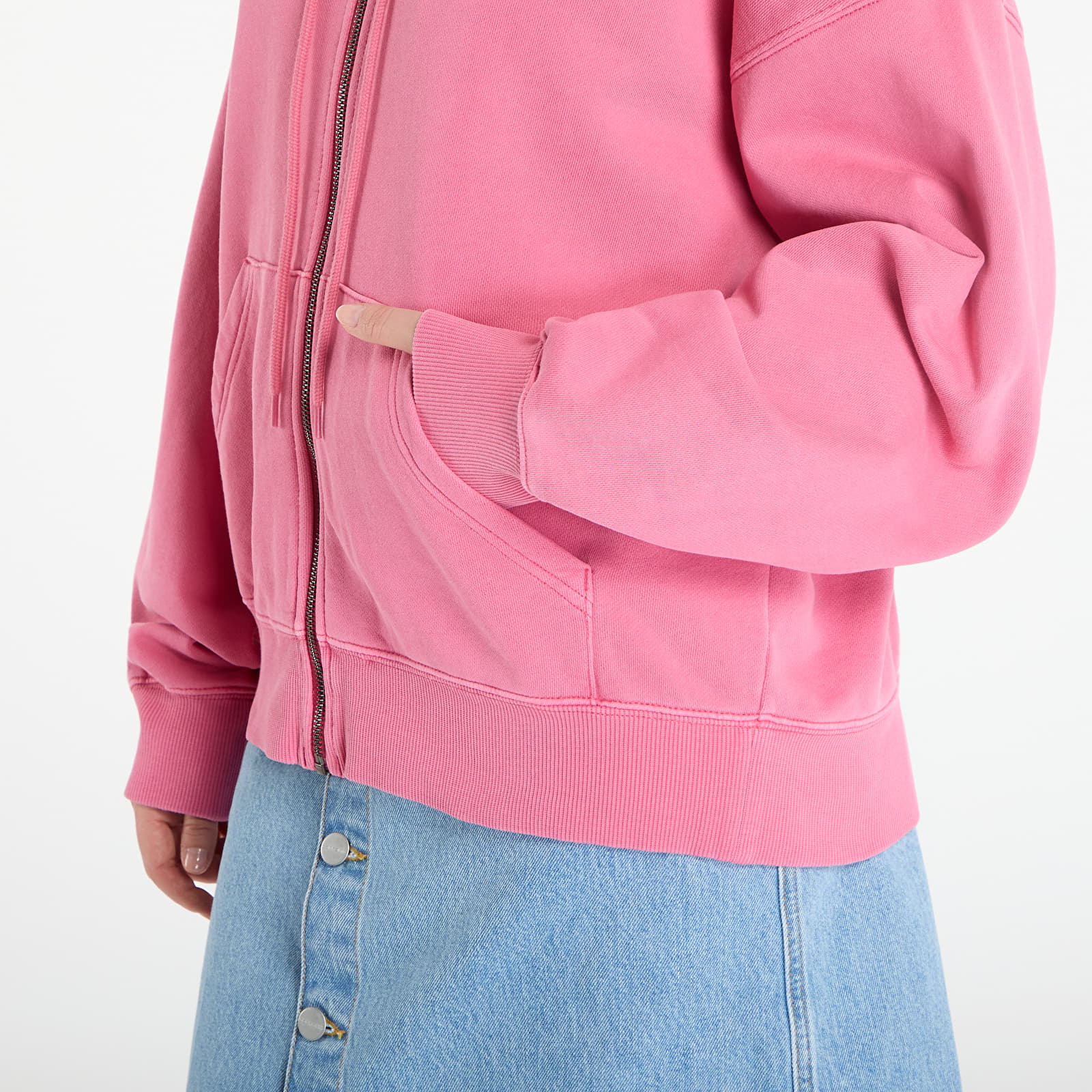 Mikinas ar kapuci un sporta krekli Carhartt WIP Hooded Benton Sweat Jacket UNISEX Primrose