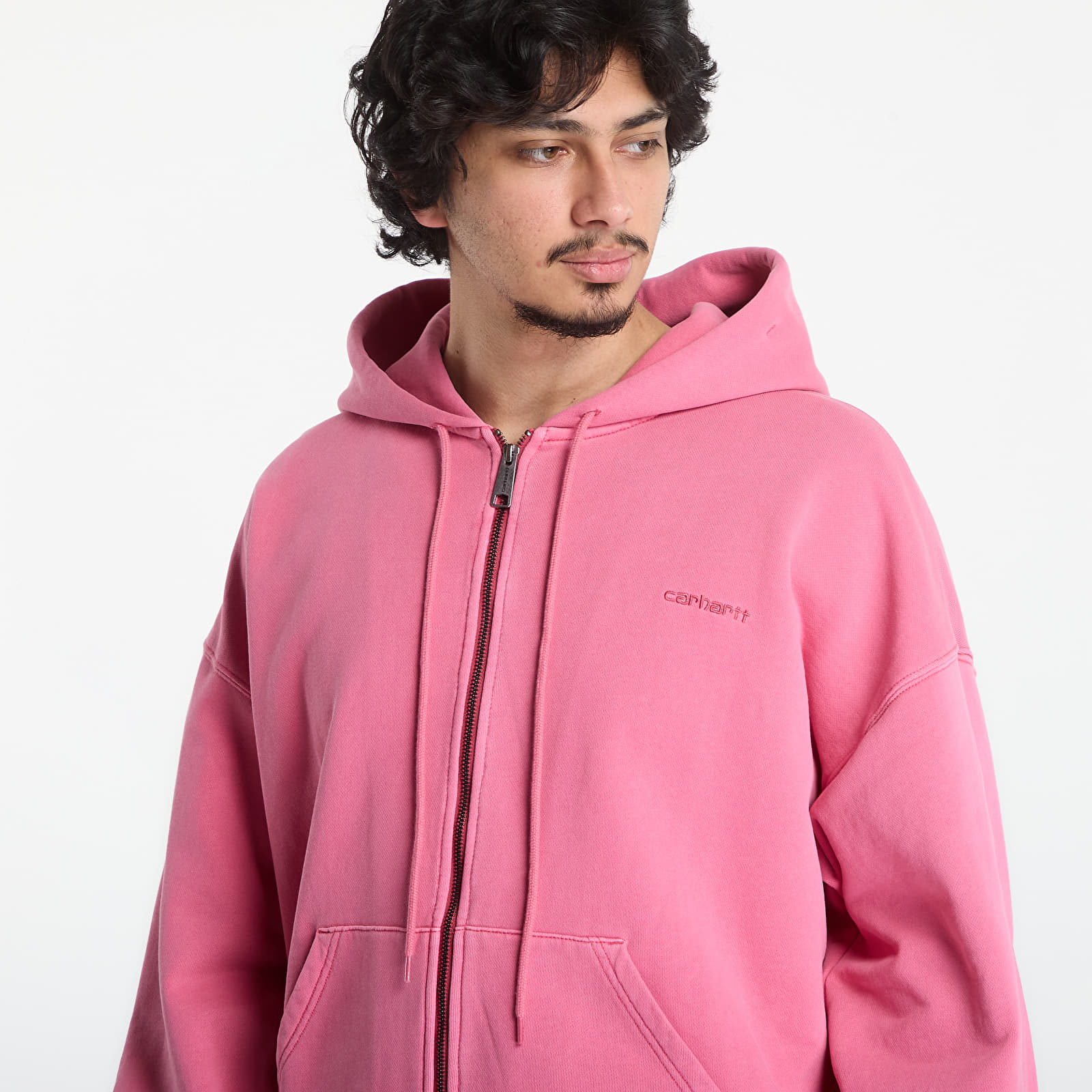 Mikinas ar kapuci un sporta krekli Carhartt WIP Hooded Benton Sweat Jacket UNISEX Primrose