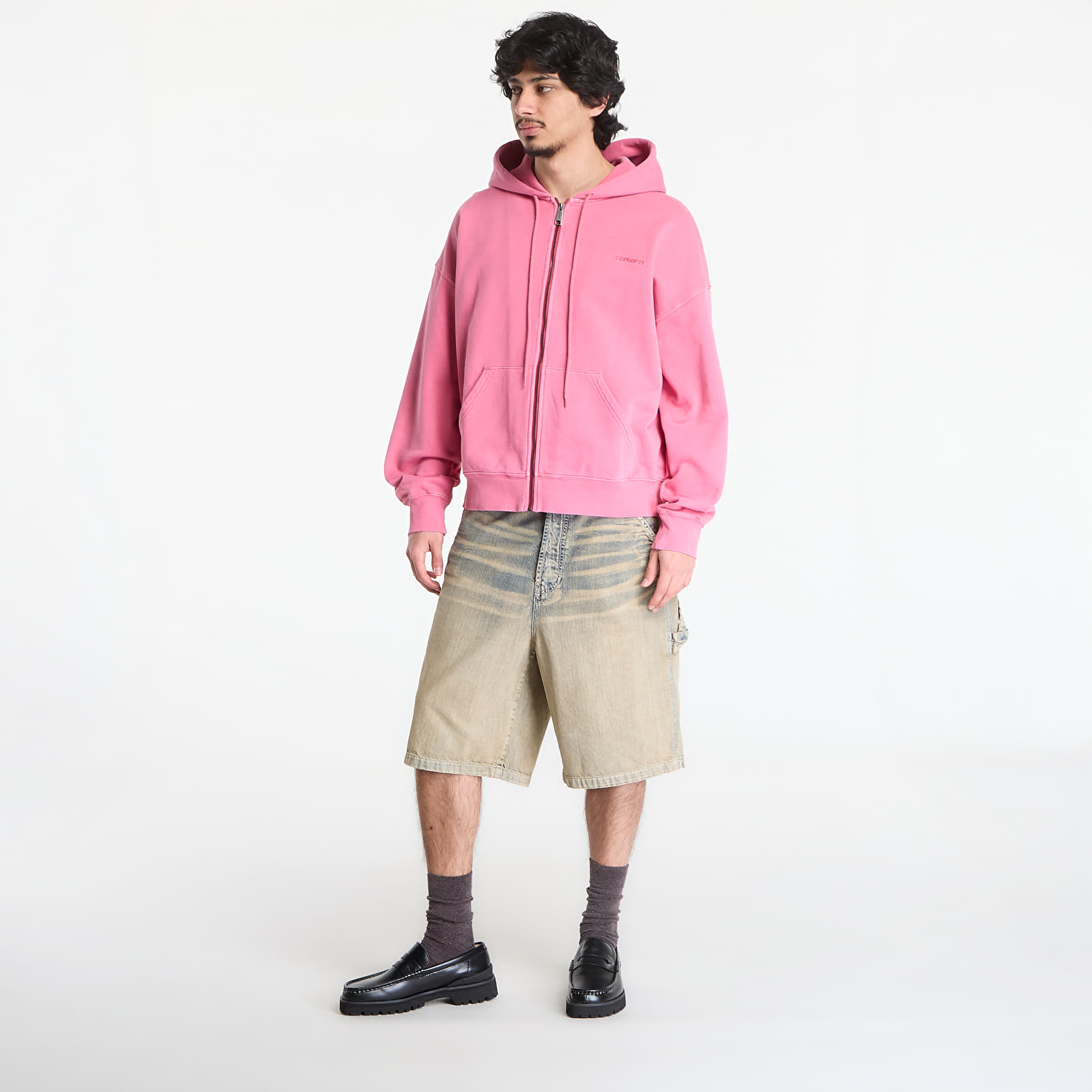 Mikinas ar kapuci un sporta krekli Carhartt WIP Hooded Benton Sweat Jacket UNISEX Primrose