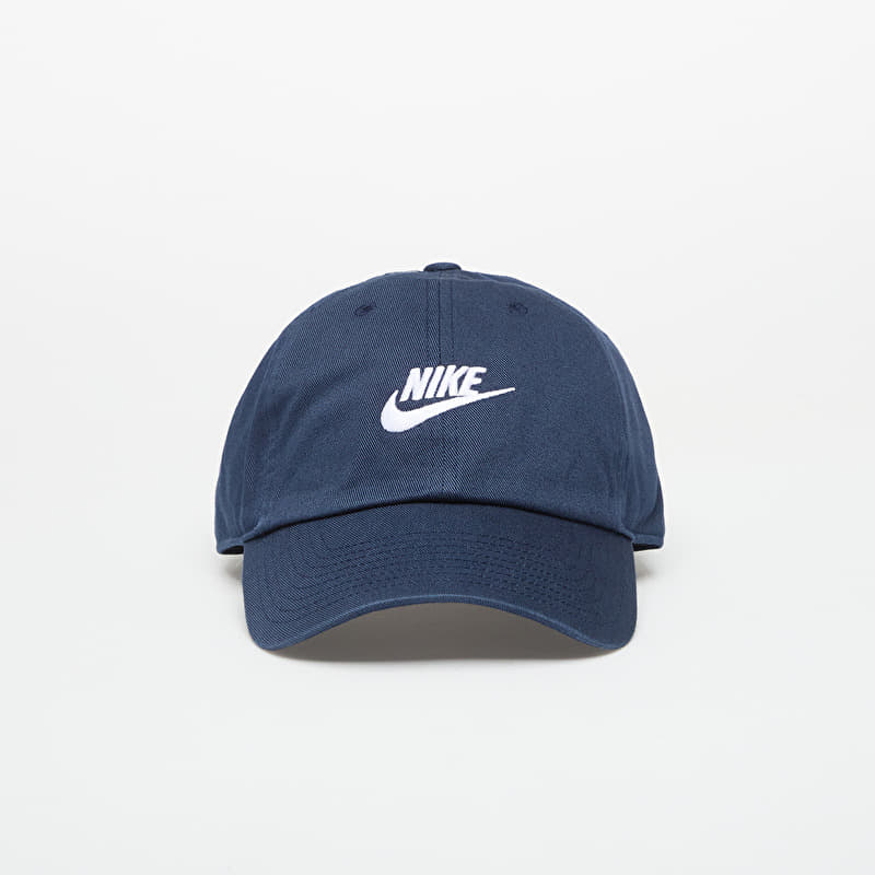 Kšiltovka Nike Club Unstructured Futura Wash Cap Obsidian/ White