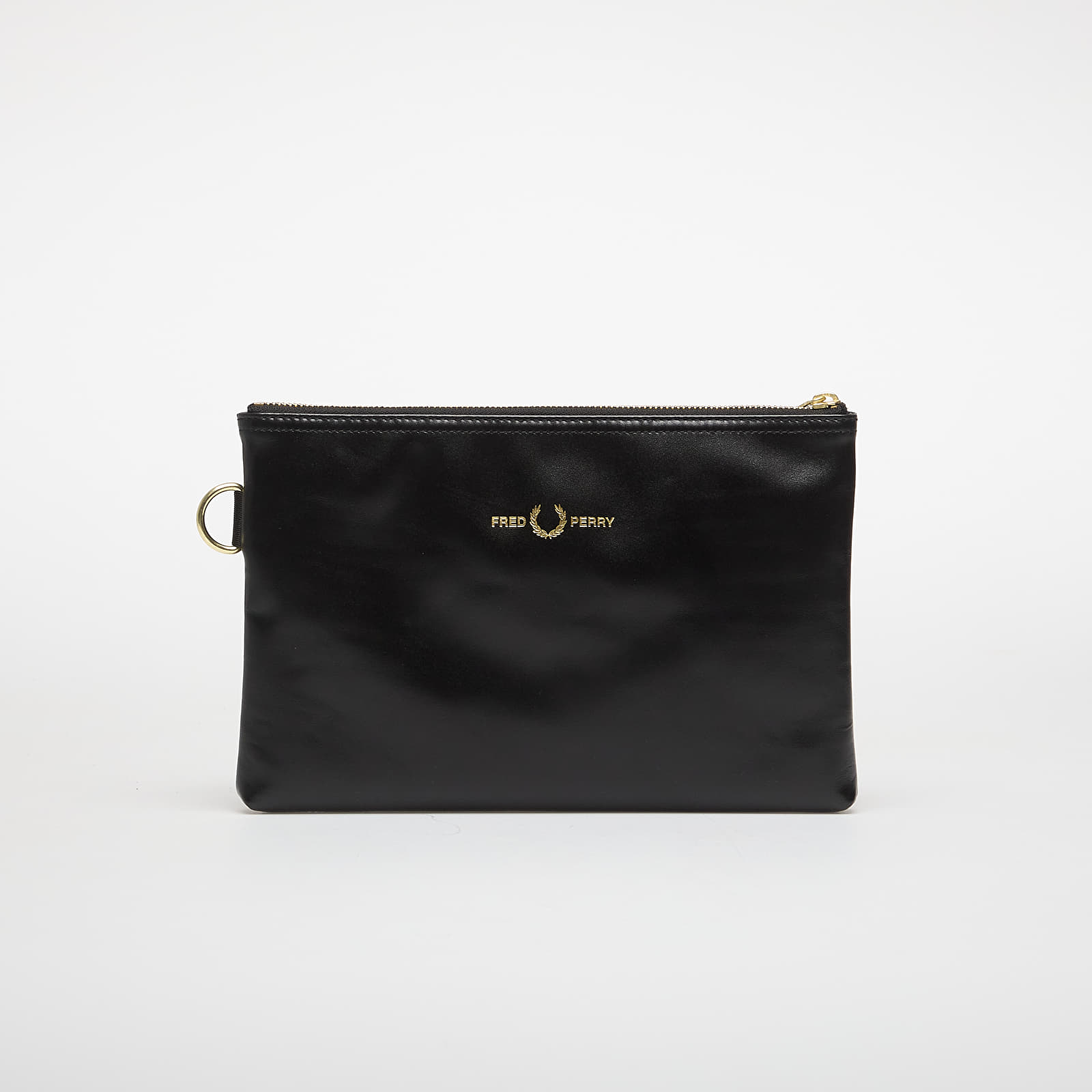 Crossbody-vesker FRED PERRY Smooth Leather Sacoche Black