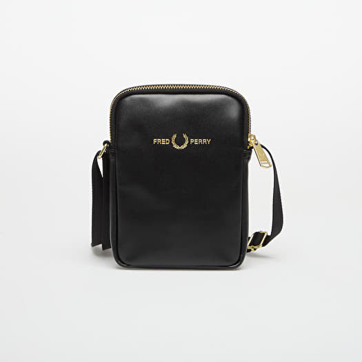 Tasche FRED PERRY Smooth Leather Small Side Bag Black