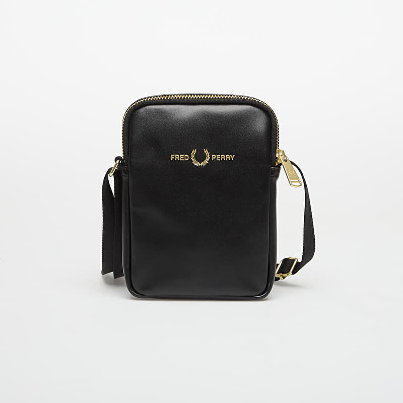 Bag FRED PERRY Smooth Leather Small Side Bag Black
