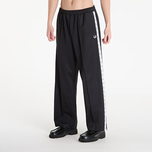 Tepláky FRED PERRY Wide Leg Track Pant Black