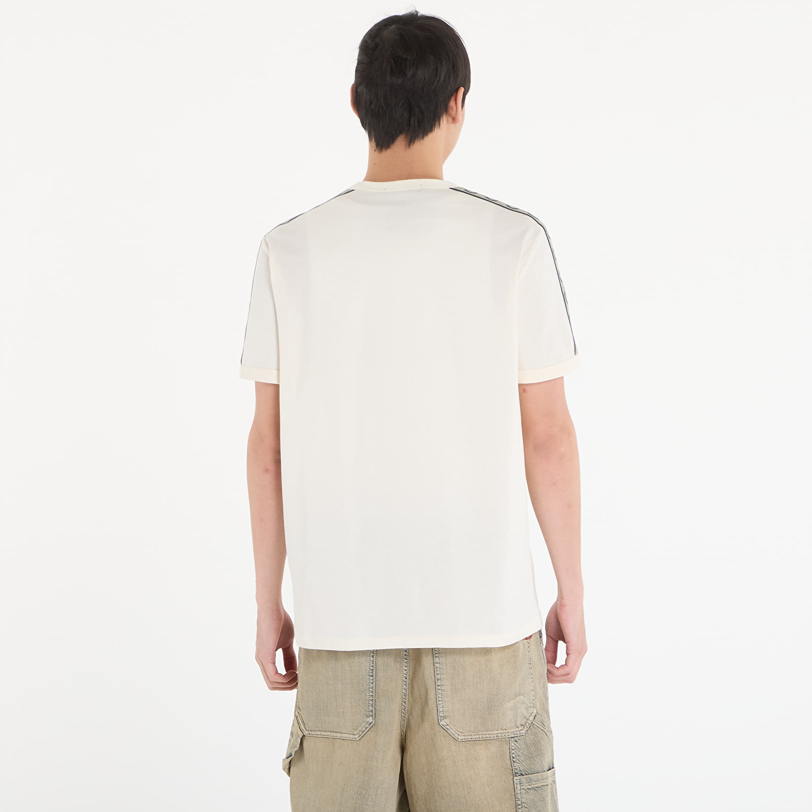 Moške majice FRED PERRY Contrast Tape Ringer T-Shirt Ecru/ Navy