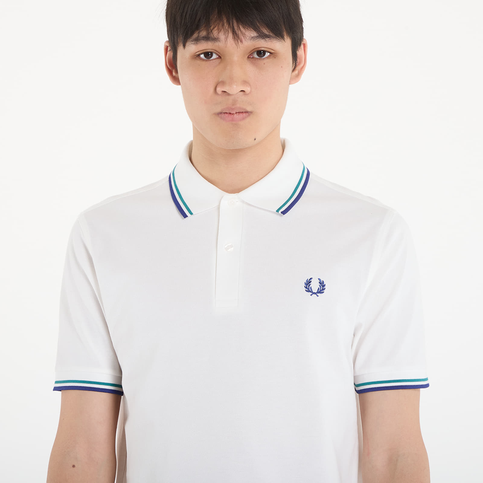 Polo-T-skjorter FRED PERRY Twin Tipped Fred Perry Shirt Snwh/ Depmn/ Sohec
