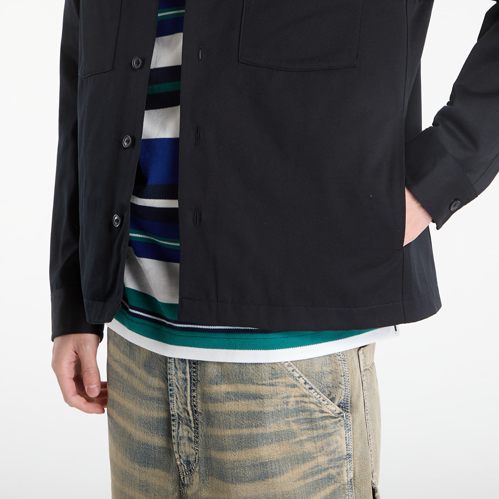 Men's shirts FRED PERRY Twill Overshirt Black