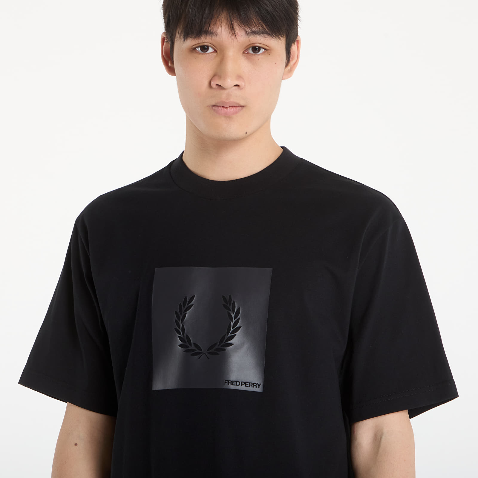 Männer T-Shirts FRED PERRY Box Graphic T-Shirt Black