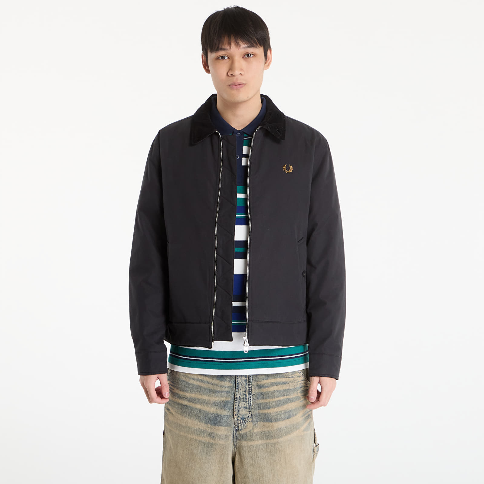 Яке FRED PERRY Cotton Caban Jacket Black XXL