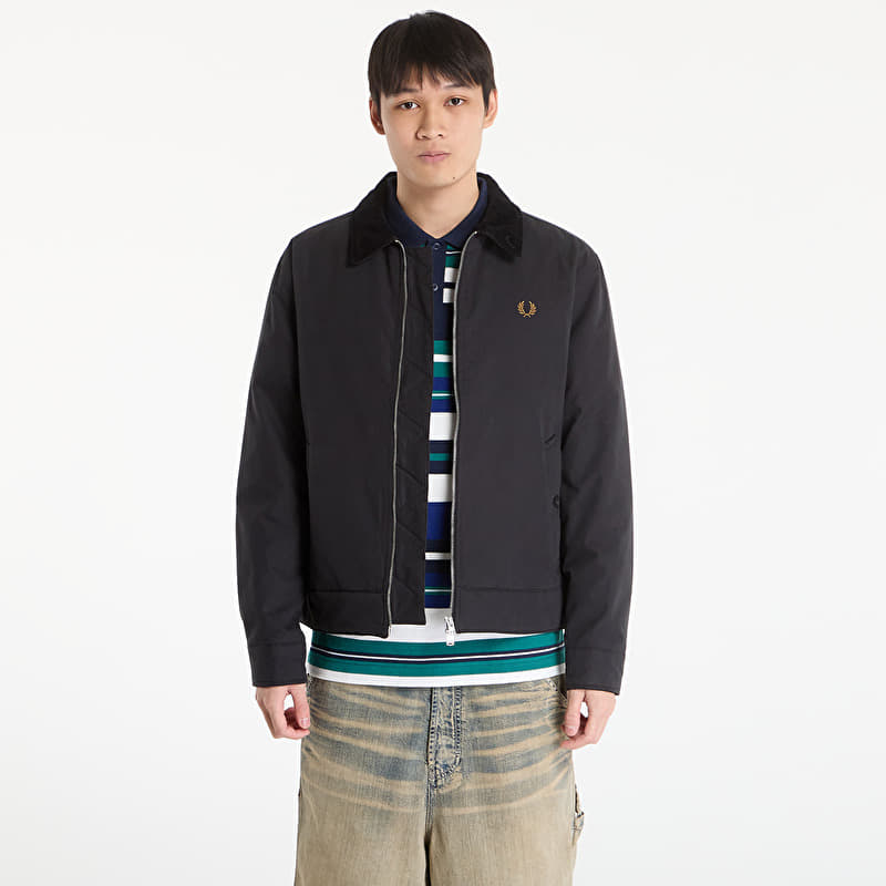 FRED PERRY Cotton Caban Jacket Black