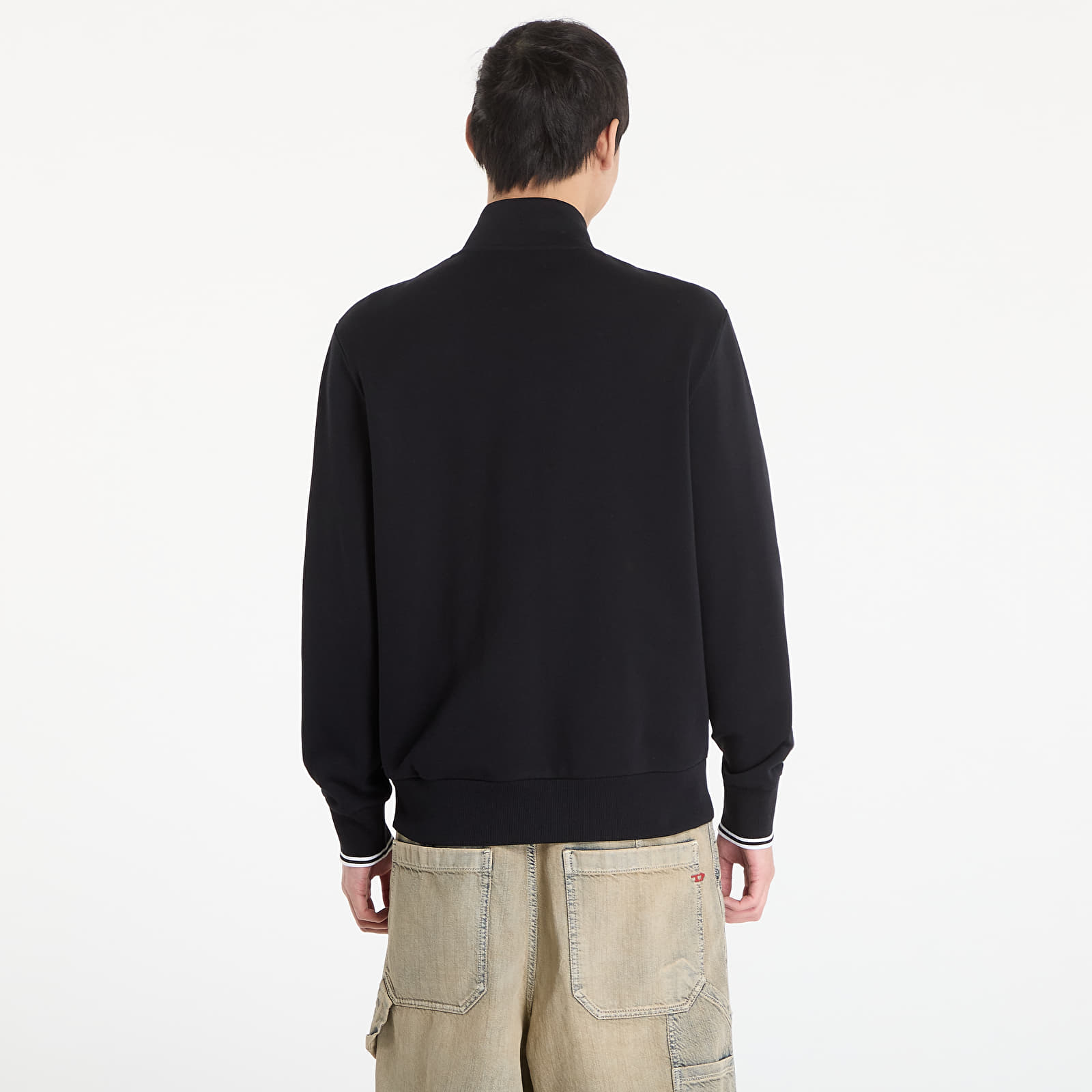 Men's hoodies FRED PERRY Zip Through Sweatshirt Black