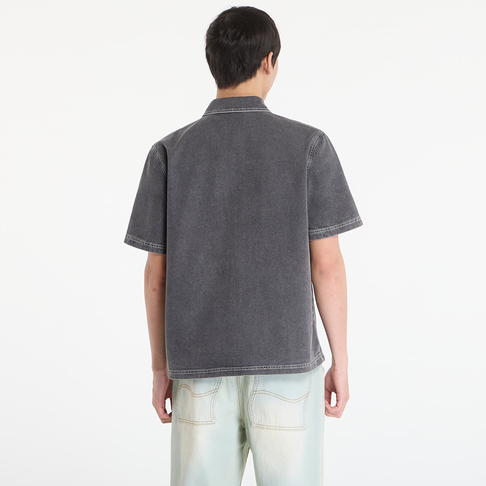 Krekli DIME Stonewash Button Up UNISEX Black Washed