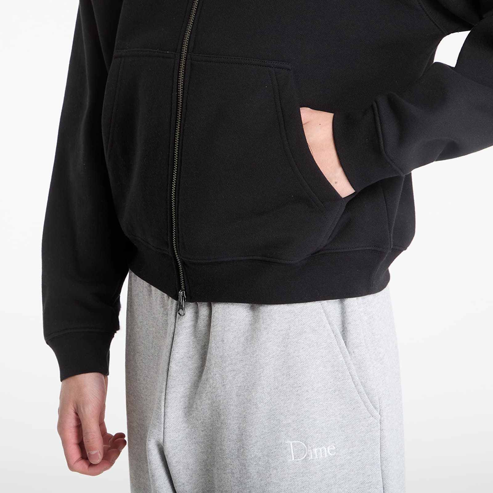 Mikinas ar kapuci un sporta krekli DIME Blocks Zip Hoodie UNISEX Black