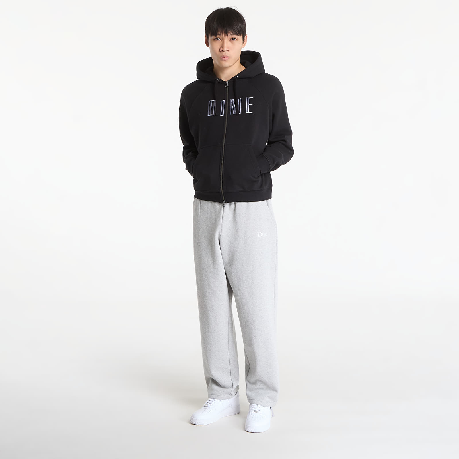 Mikinas ar kapuci un sporta krekli DIME Blocks Zip Hoodie UNISEX Black