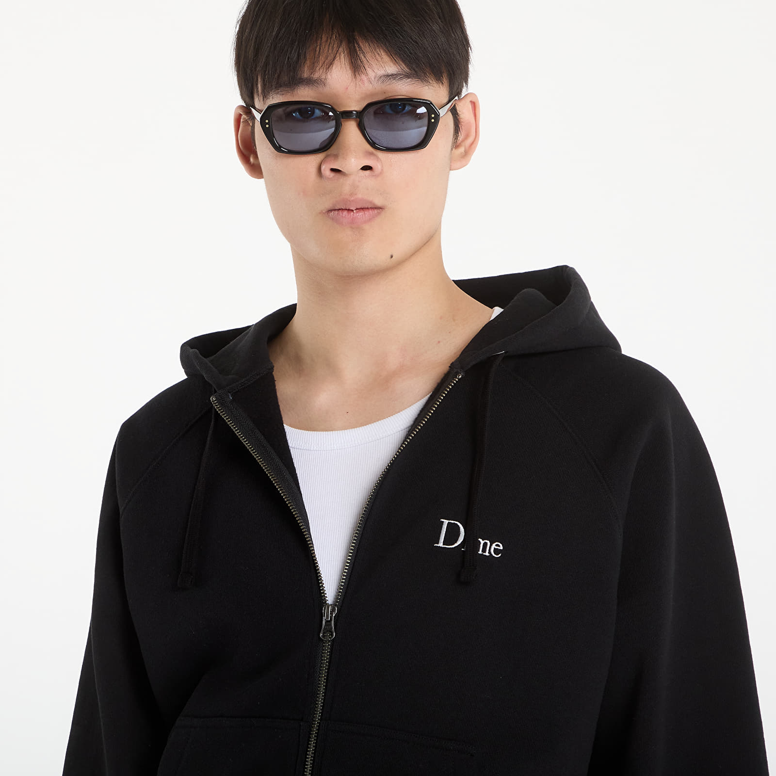 Vīriešu kapuces DIME Classic Small Logo Zip Hoodie UNISEX Black