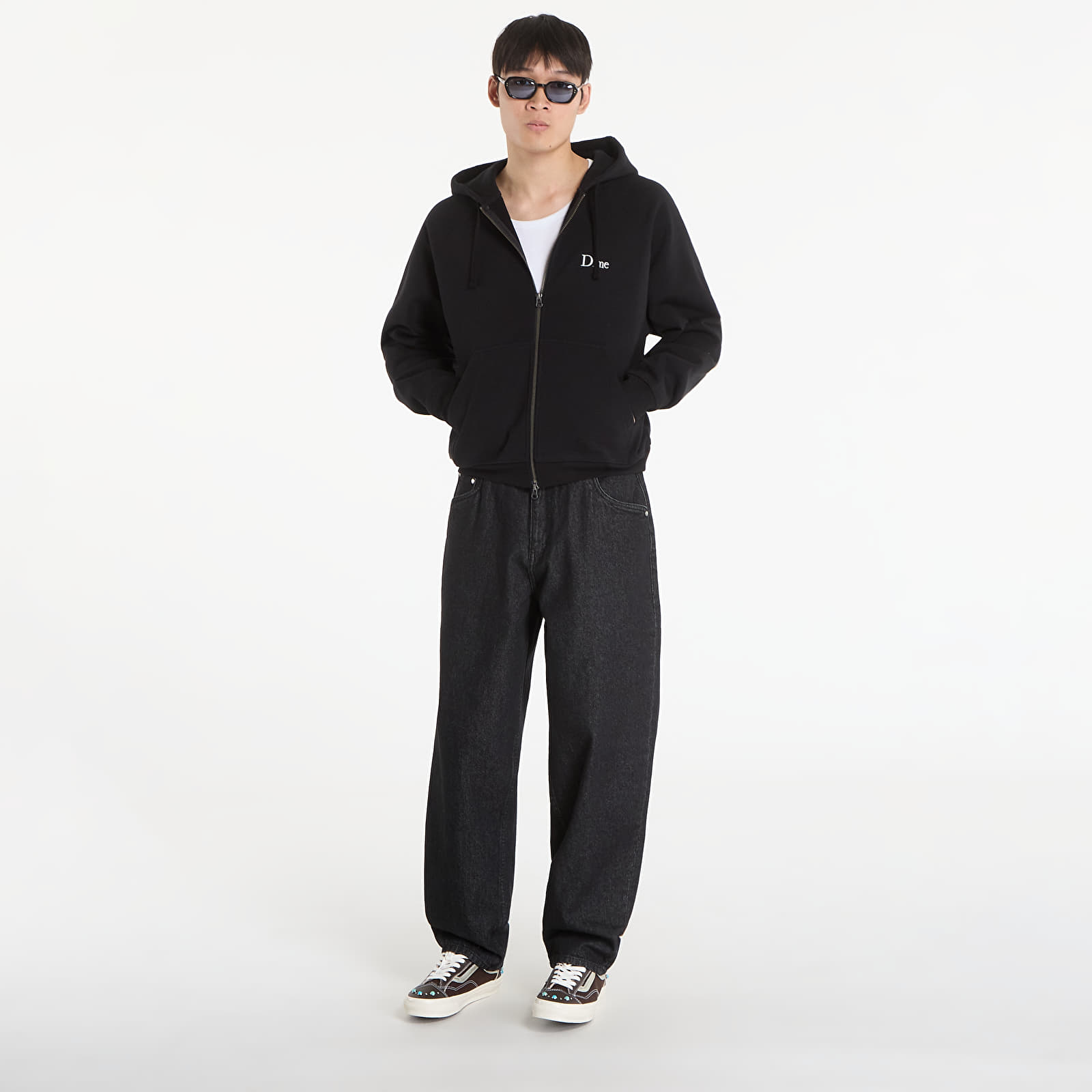 Vīriešu kapuces DIME Classic Small Logo Zip Hoodie UNISEX Black