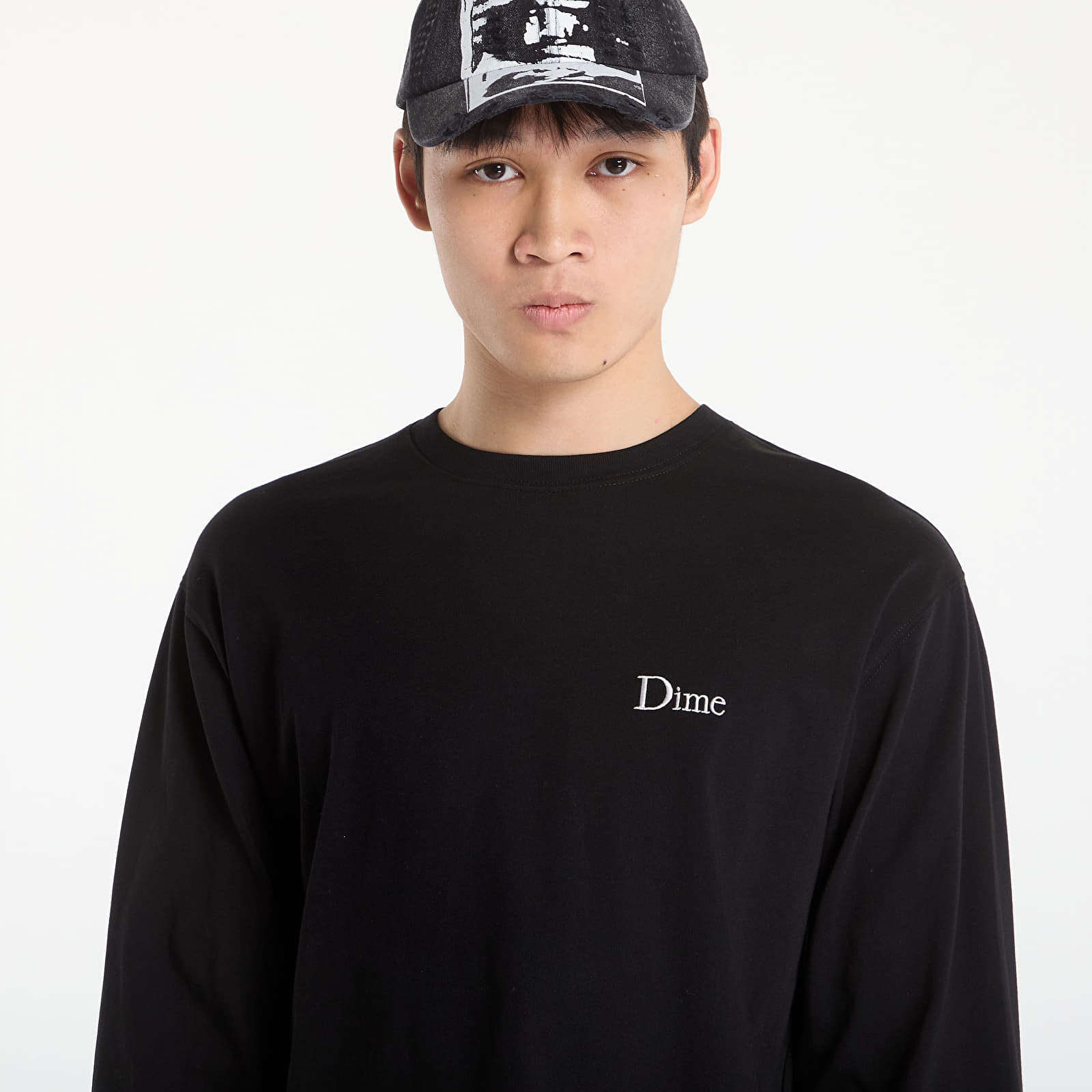T-shirts DIME Classic Small Logo LS T-Shirt UNISEX Black