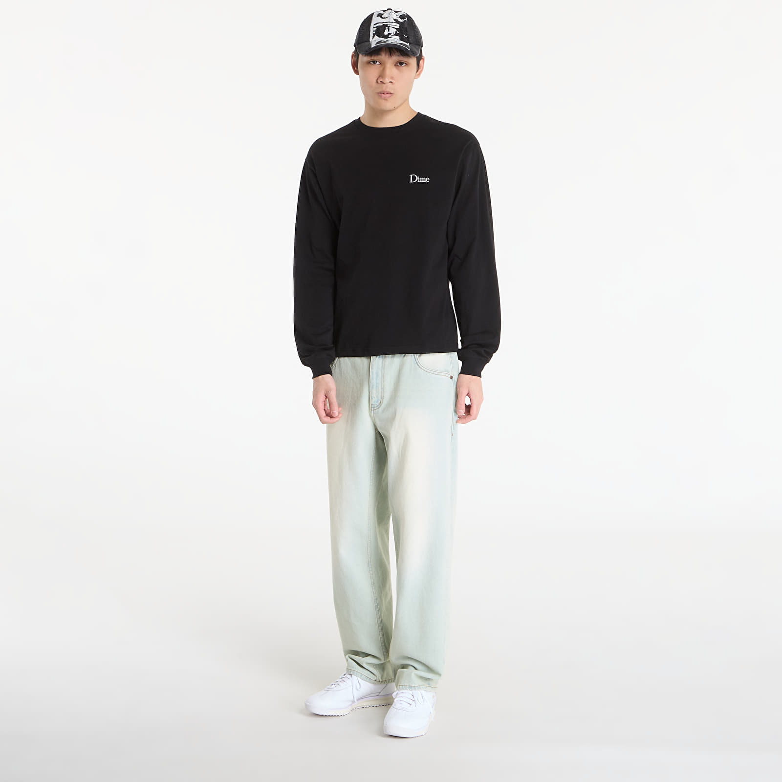 T-shirts DIME Classic Small Logo LS T-Shirt UNISEX Black