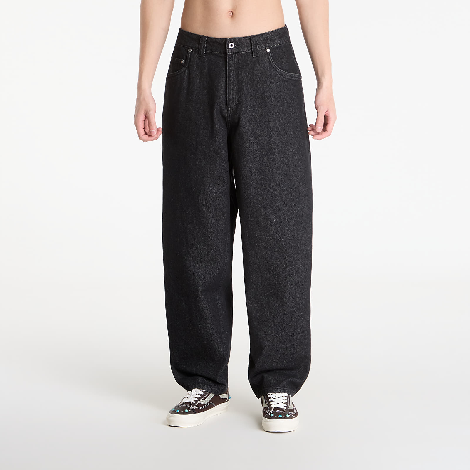 Džínsy DIME Baggy Denim Pants Black Washed