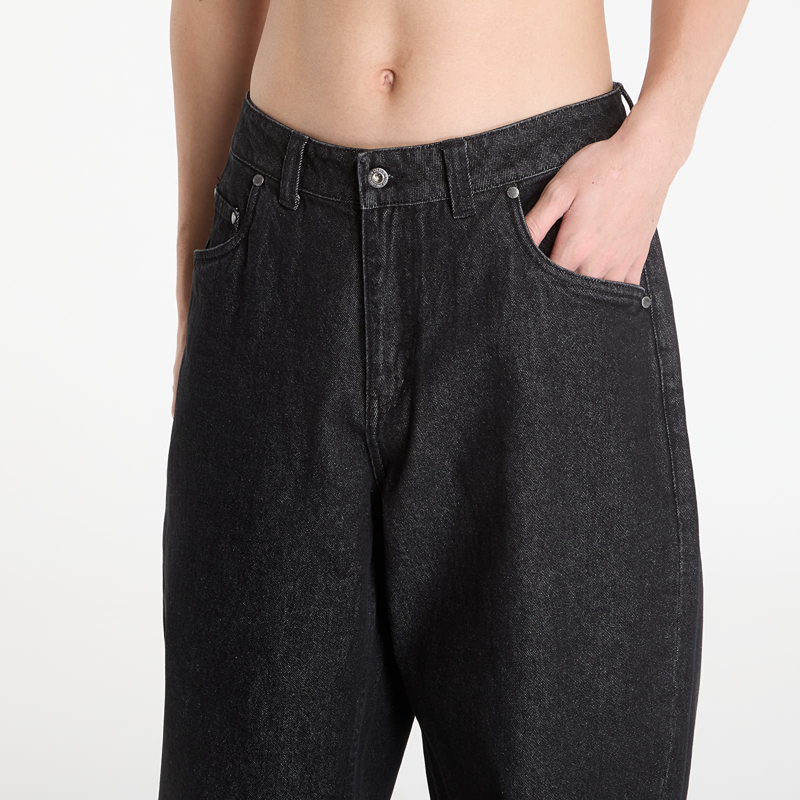 Džínsy DIME Baggy Denim Pants Black Washed