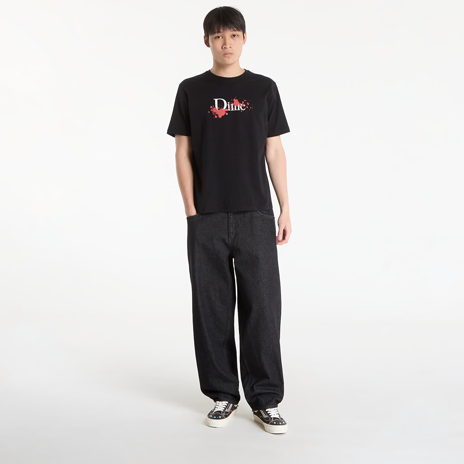 Džínsy DIME Baggy Denim Pants Black Washed