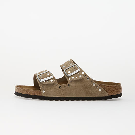 Birkenstock Arizona Rivets Suede Leather Women Taupe