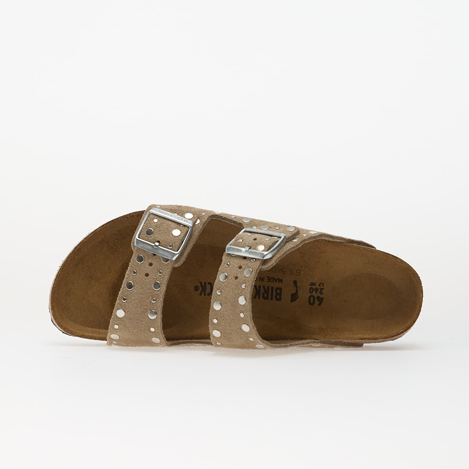 Женская обувь Birkenstock Arizona Rivets Suede Leather Women Taupe