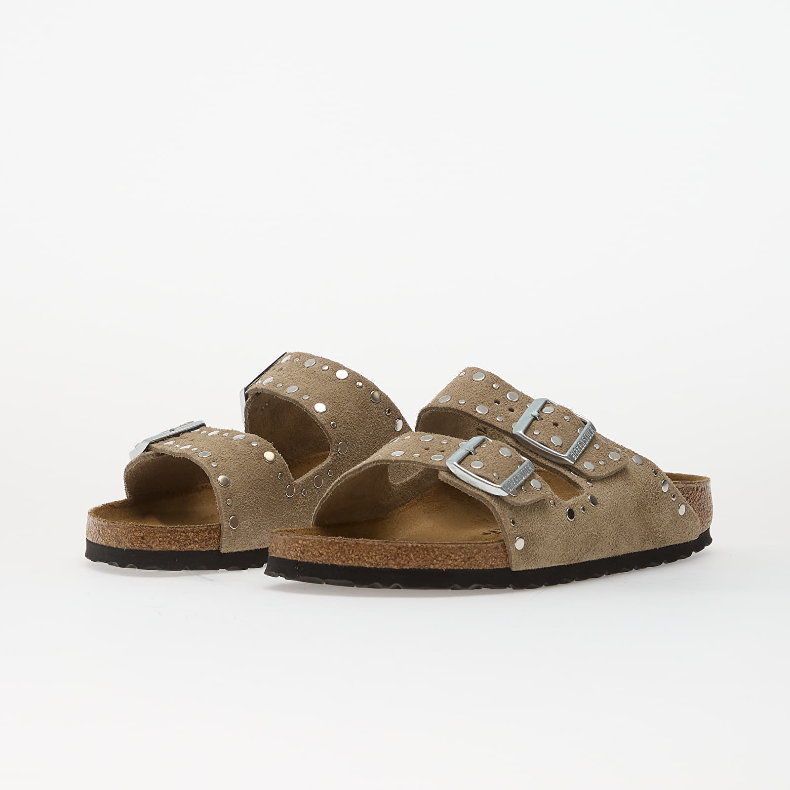 Женская обувь Birkenstock Arizona Rivets Suede Leather Women Taupe