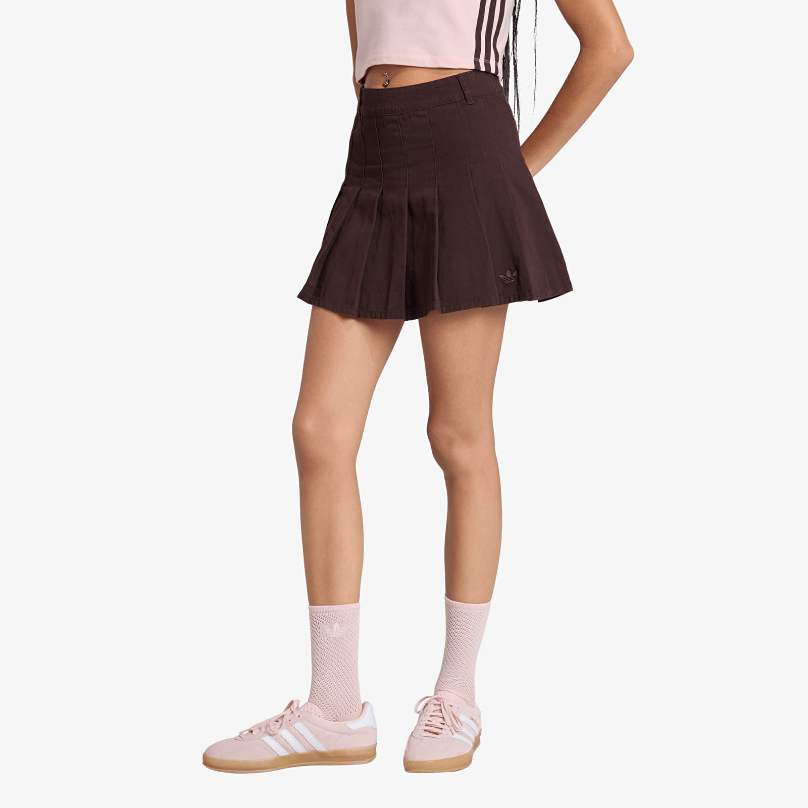 Пола adidas Twill Pleated Skirt Aurora Coffee 12