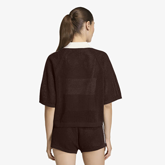 adidas Knitted Crochet Polo Aurora Coffee | Footshop